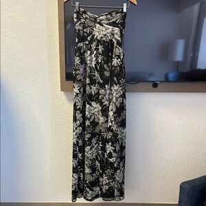 Express Black and White Floral Maxi Dress